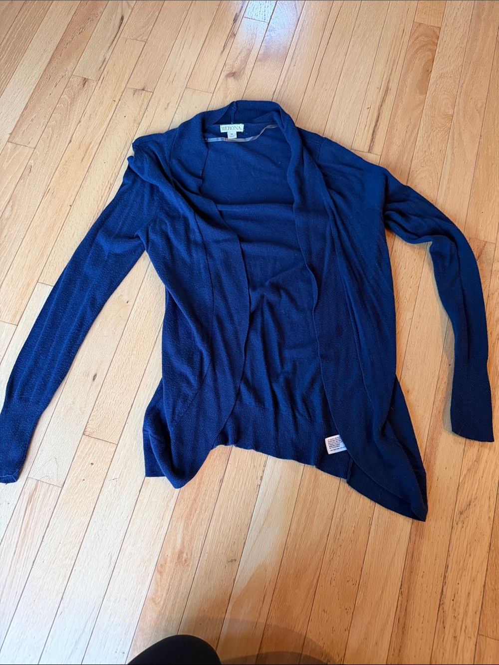 Merona Black Open-Front Lightweight Cardigan